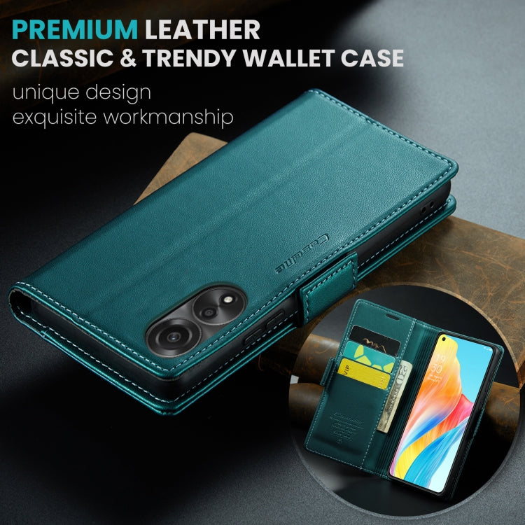 For OPPO A78 4G CaseMe 023 Butterfly Buckle Litchi Texture RFID Anti-theft Leather Phone Case(Pearly Blue) - OPPO Cases by CaseMe | Online Shopping South Africa | PMC Jewellery | Buy Now Pay Later Mobicred