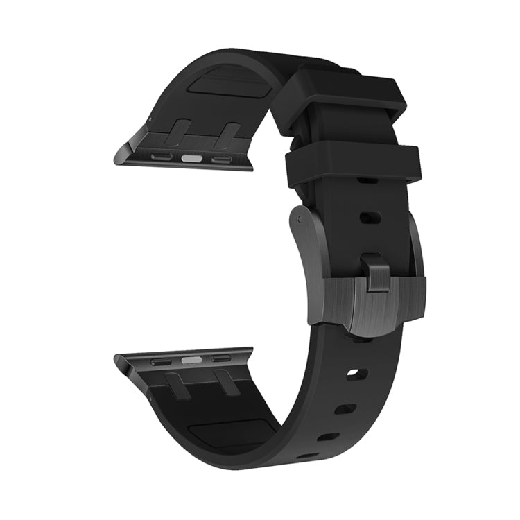 AP Silicone Watch Band For Apple Watch SE 2023 40mm(Black Black) - Watch Bands by PMC Jewellery | Online Shopping South Africa | PMC Jewellery