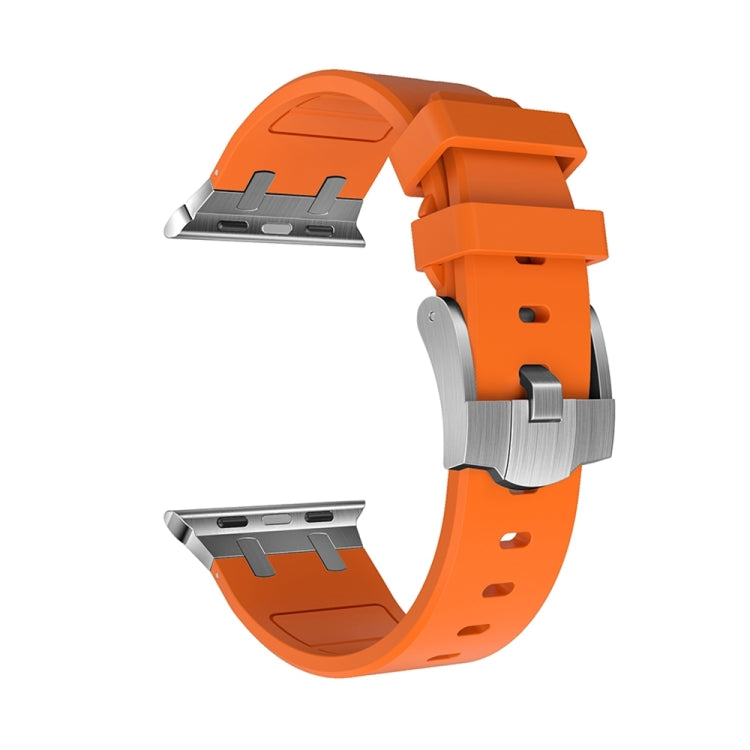 AP Silicone Watch Band For Apple Watch SE 2023 40mm(Silver Orange) - Watch Bands by PMC TechLife | Online Shopping South Africa | PMC TechLife