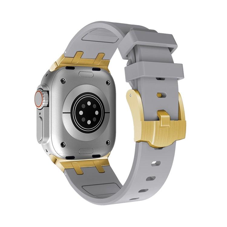 AP Silicone Watch Band For Apple Watch SE 2023 40mm(Gold Grey) - Watch Bands by PMC TechLife | Online Shopping South Africa | PMC TechLife