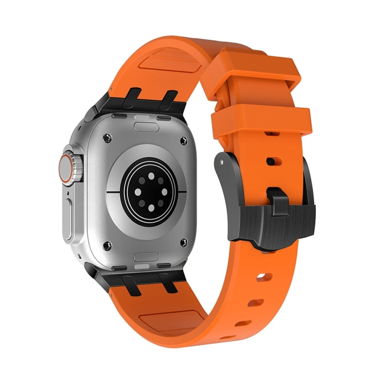 AP Silicone Watch Band For Apple Watch Ultra 2 49mm(Black Orange) - free shipping - PMC TechLife - Order now!