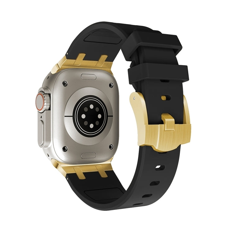 AP Silicone Watch Band For Apple Watch Series 10 42mm(Gold Black) - free shipping - PMC TechLife - Order now!