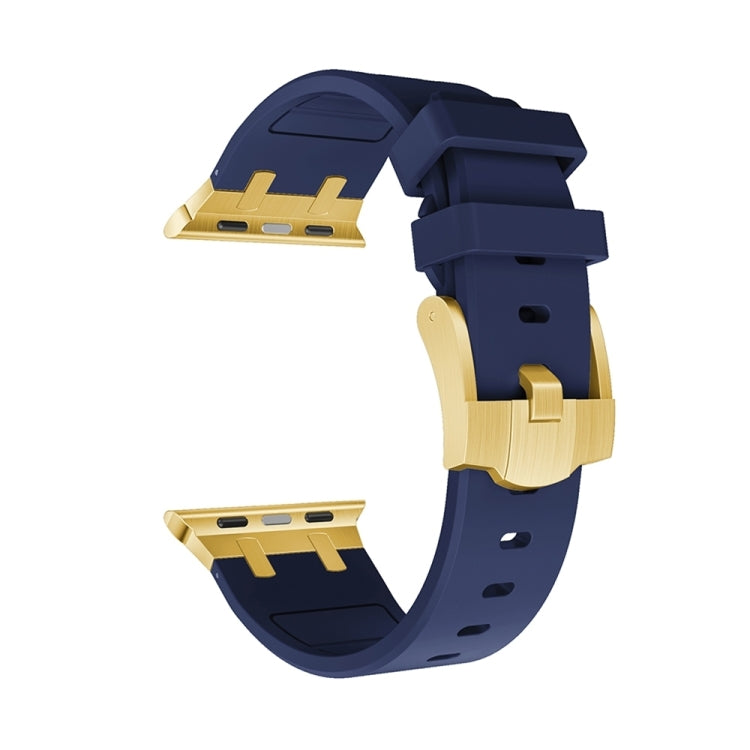 AP Silicone Watch Band For Apple Watch Series 10 46mm(Gold Blue) - free shipping - PMC TechLife - Order now!