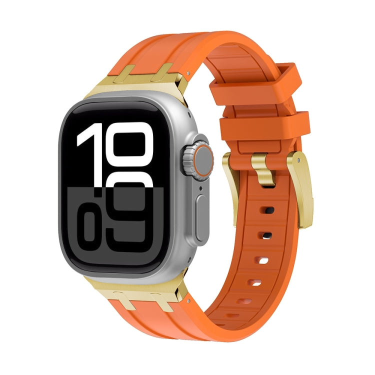 AP Silicone Watch Band For Apple Watch Series 10 46mm(Gold Orange) - free shipping - PMC TechLife - Order now!