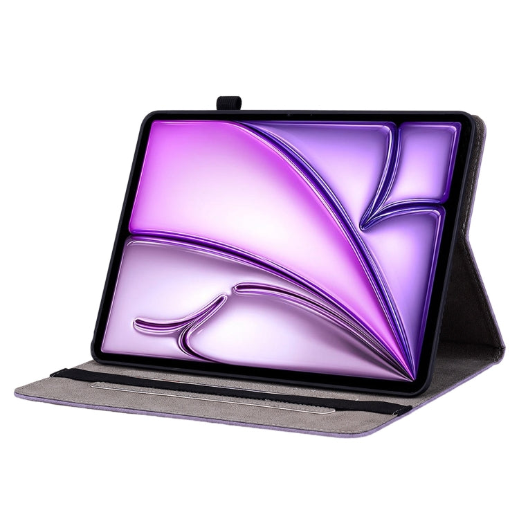 For iPad Air 11 2024 Butterfly Rose Embossed Leather Smart Tablet Case(Purple) - iPad Air 11 2024 Cases by PMC Jewellery | Online Shopping South Africa | PMC Jewellery | Buy Now Pay Later Mobicred