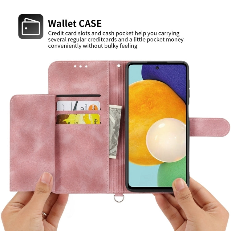 For Huawei Pura 70 Pro / Pura 70 Pro+ Skin Feel Flowers Embossed Wallet Leather Phone Case(Pink) - free shipping - PMC Jewellery - Order now!