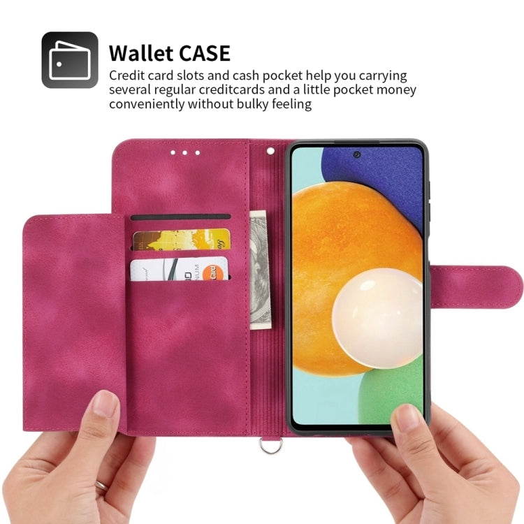 For Huawei Pura 70 Skin Feel Flowers Embossed Wallet Leather Phone Case(Wine Red) - free shipping - PMC Jewellery - Order now!