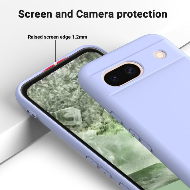 For Google Pixel 8a Pure Color Liquid Silicone Shockproof Phone Case(Purple) - free shipping - PMC TechLife - Order now!