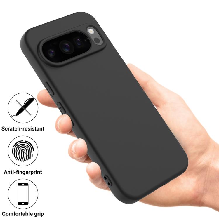 For Google Pixel 10 Pro XL Pure Color Liquid Silicone Shockproof Phone Case(Black) - free shipping - PMC TechLife - Order now!