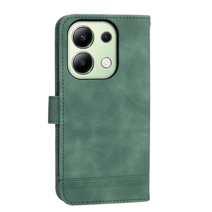 For Xiaomi Redmi Note13 4G Dierfeng Dream Line TPU + PU Leather Phone Case(Green) - Note 13 Cases by PMC Jewellery | Online Shopping South Africa | PMC Jewellery | Buy Now Pay Later Mobicred