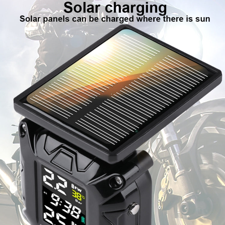 M9 Color Screen Motorcycle Solar Wireless Tire Pressure Monitor With Rear Mirror Screw Mount - Electrical System by PMC Jewellery | Online Shopping South Africa | PMC Jewellery | Buy Now Pay Later Mobicred