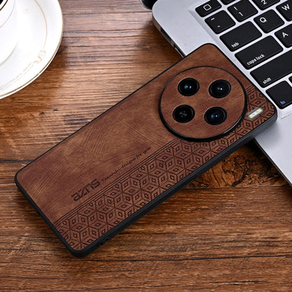 For vivo X100 AZNS 3D Embossed Skin Feel Phone Case(Brown) - X100 Cases by AZNS | Online Shopping South Africa | PMC Jewellery | Buy Now Pay Later Mobicred