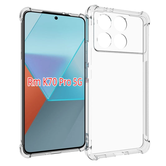 For Xiaomi Redmi K70 Pro Shockproof Non-slip Thickening TPU Phone Case(Transparent) - K70 Pro Cases by PMC Jewellery | Online Shopping South Africa | PMC Jewellery | Buy Now Pay Later Mobicred