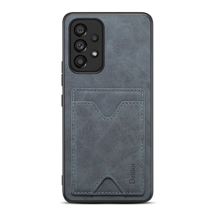 For Samsung Galaxy A23 5G Denior PU Back Cover Card Slot Holder Phone Case(Grey) - Galaxy Phone Cases by Denior | Online Shopping South Africa | PMC TechLife | Buy Now Pay Later Mobicred