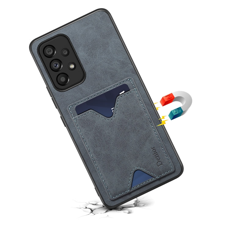 For Samsung Galaxy A23 5G Denior PU Back Cover Card Slot Holder Phone Case(Grey) - Galaxy Phone Cases by Denior | Online Shopping South Africa | PMC TechLife | Buy Now Pay Later Mobicred