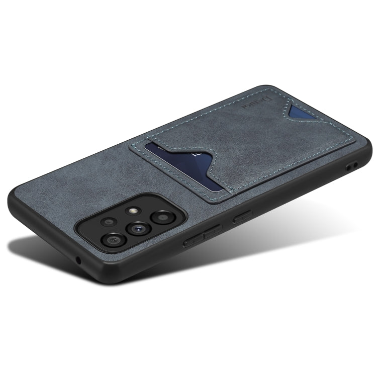 For Samsung Galaxy A23 5G Denior PU Back Cover Card Slot Holder Phone Case(Grey) - Galaxy Phone Cases by Denior | Online Shopping South Africa | PMC TechLife | Buy Now Pay Later Mobicred