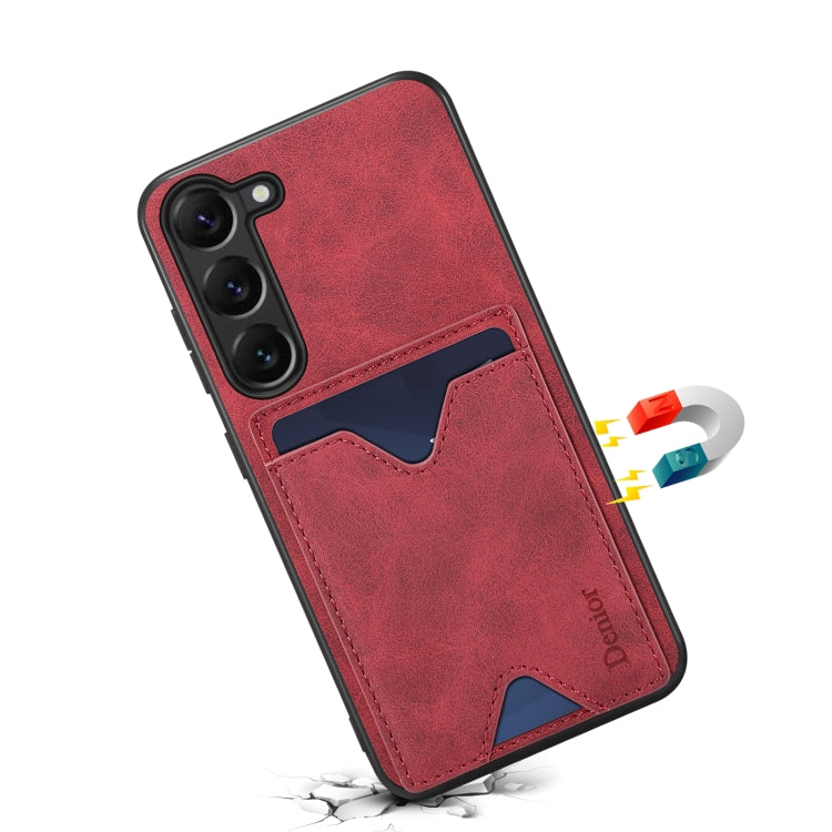 For Samsung Galaxy S24 5G Denior PU Back Cover Card Slot Holder Phone Case(Red) - free shipping - PMC Jewellery - Order now!