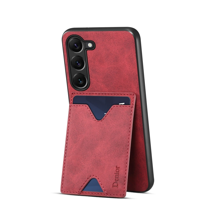 For Samsung Galaxy S24 5G Denior PU Back Cover Card Slot Holder Phone Case(Red) - free shipping - PMC Jewellery - Order now!
