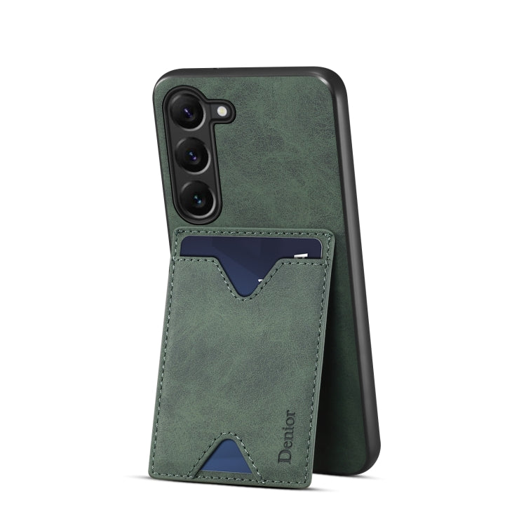 For Samsung Galaxy S24 5G Denior PU Back Cover Card Slot Holder Phone Case(Green) - free shipping - PMC Jewellery - Order now!
