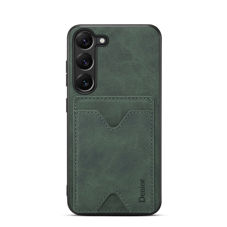 For Samsung Galaxy S24+ 5G Denior PU Back Cover Card Slot Holder Phone Case(Green) - Galaxy S24+ 5G Cases by Denior | Online Shopping South Africa | PMC Jewellery | Buy Now Pay Later Mobicred