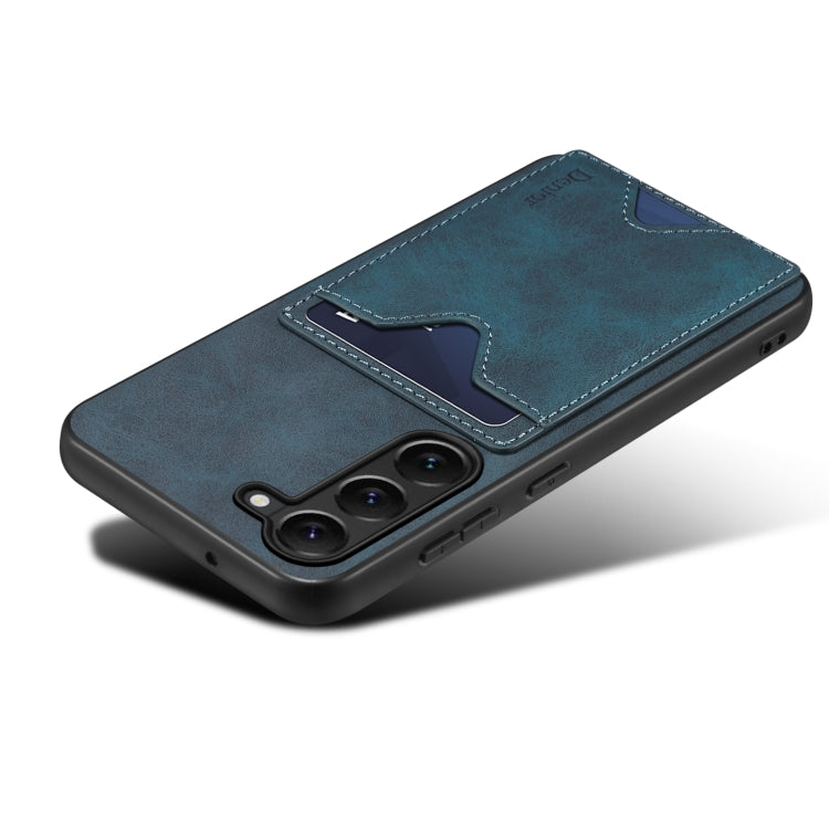 For Samsung Galaxy S24+ 5G Denior PU Back Cover Card Slot Holder Phone Case(Blue) - free shipping - PMC Jewellery - Order now!