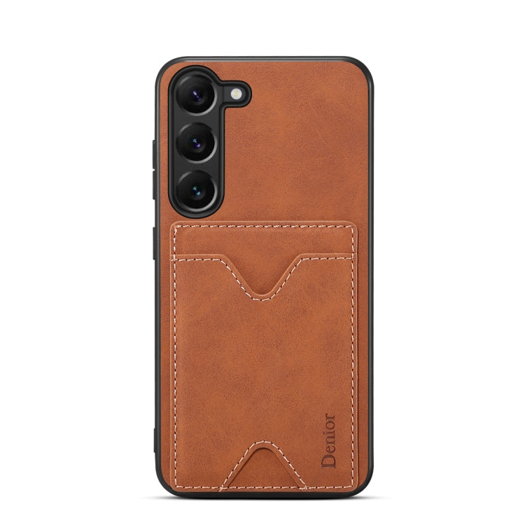For Samsung Galaxy S24+ 5G Denior PU Back Cover Card Slot Holder Phone Case(Brown) - free shipping - PMC Jewellery - Order now!