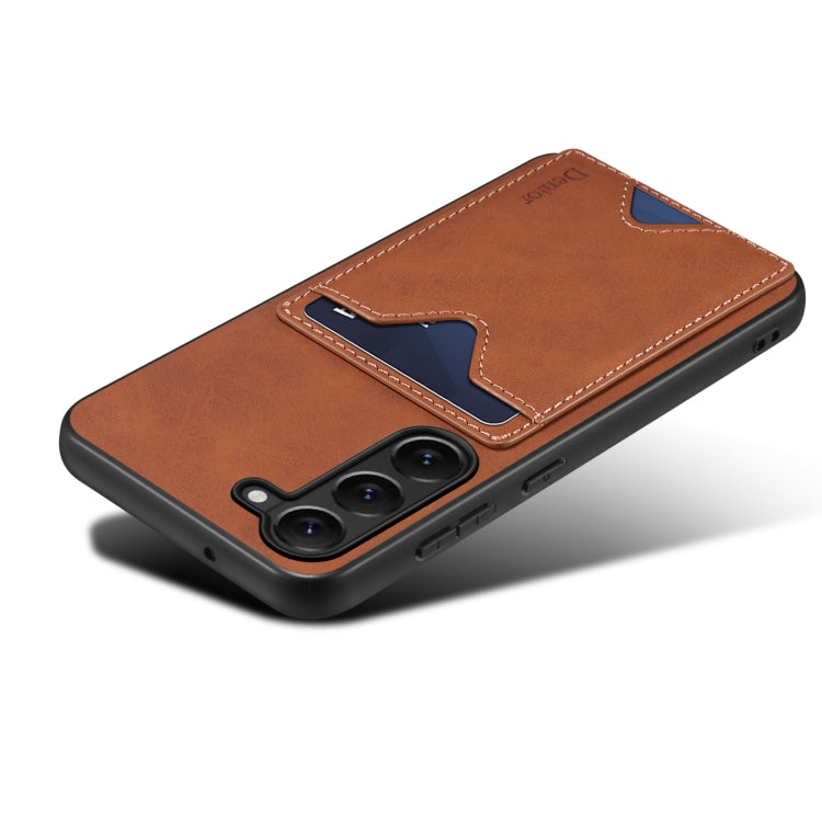 For Samsung Galaxy S24+ 5G Denior PU Back Cover Card Slot Holder Phone Case(Brown) - free shipping - PMC Jewellery - Order now!