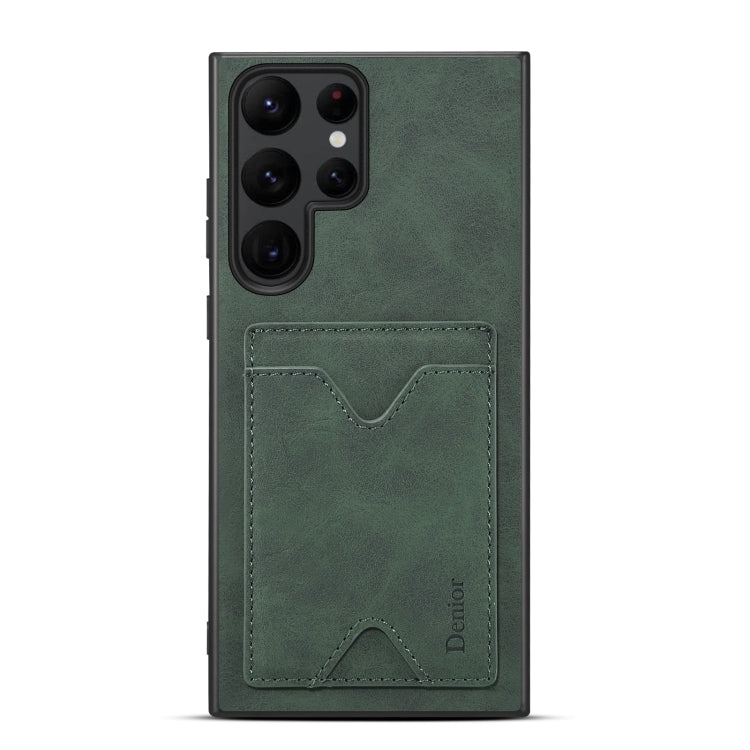 For Samsung Galaxy S24 Ultra 5G Denior PU Back Cover Card Slot Holder Phone Case(Green) - free shipping - PMC Jewellery - Order now!