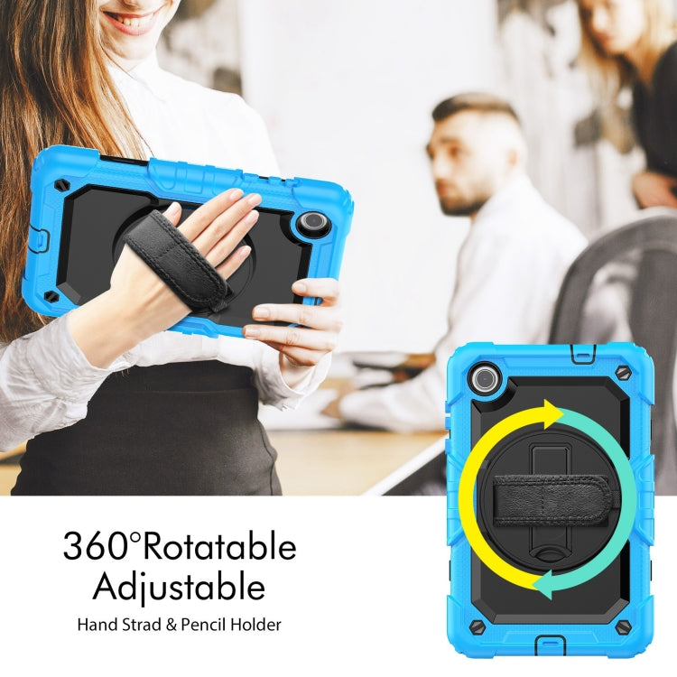 For Lenovo Tab M8 4th Gen Silicone Hybrid PC Tablet Case with Shoulder Strap(Light Blue) - Lenovo by PMC TechLife | Online Shopping South Africa | PMC TechLife | Buy Now Pay Later Mobicred