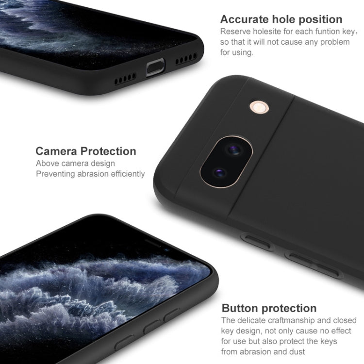 For Google Pixel 8a IMAK UC-3 Series Shockproof Frosted TPU Phone Case(Black) - Google Cases by imak | Online Shopping South Africa | PMC TechLife | Buy Now Pay Later Mobicred