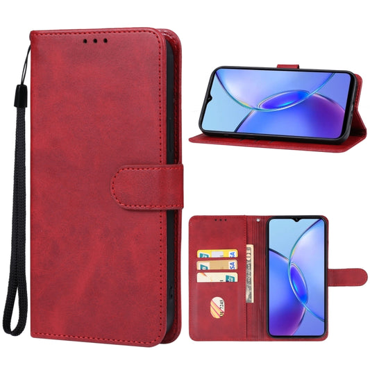 For vivo Y28 4G Leather Phone Case(Red) - vivo Cases by PMC Jewellery | Online Shopping South Africa | PMC Jewellery | Buy Now Pay Later Mobicred