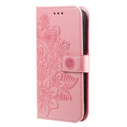 For Xiaomi 14 Pro 7-petal Flowers Embossing Leather Phone Case(Rose Gold) - 14 Pro Cases by PMC Jewellery | Online Shopping South Africa | PMC Jewellery | Buy Now Pay Later Mobicred