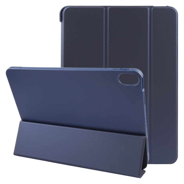 For iPad 10.9 2022 / Air 5 / Air 4 GEBEI 3-folding Holder Shockproof Flip Leather Tablet Case(Dark Blue) - free shipping - PMc TechLife - Order now!