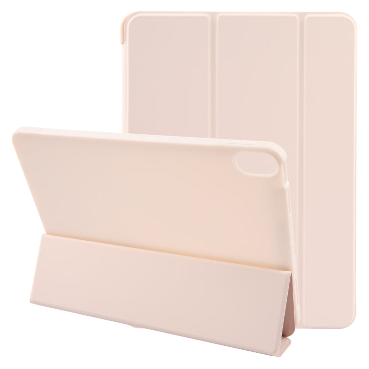 For iPad 10.9 2022 / Air 5 / Air 4 GEBEI 3-folding Holder Shockproof Flip Leather Tablet Case(Pink) - free shipping - PMc TechLife - Order now!