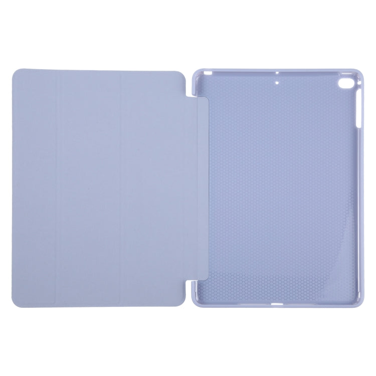 For iPad 9.7 2018 & 2017 / Air / Air2 GEBEI 3-folding Holder Shockproof Flip Leather Tablet Case(Light Purple) - free shipping - PMc TechLife - Order now!