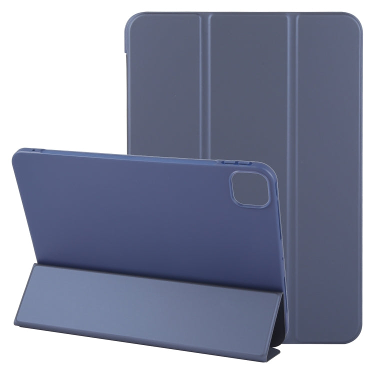 For iPad Pro 11 2024 GEBEI 3-folding Holder Shockproof Flip Leather Tablet Case(Dark Blue) - iPad Pro 11 2024 Cases by GEBEI | Online Shopping South Africa | PMC Jewellery | Buy Now Pay Later Mobicred