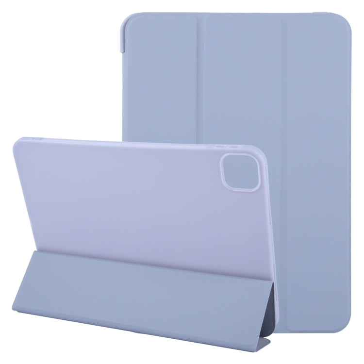 For iPad Pro 13 2024 GEBEI 3-folding Holder Shockproof Flip Leather Tablet Case(Light Purple) - iPad Pro 13 2024 Cases by GEBEI | Online Shopping South Africa | PMC TechLife | Buy Now Pay Later Mobicred
