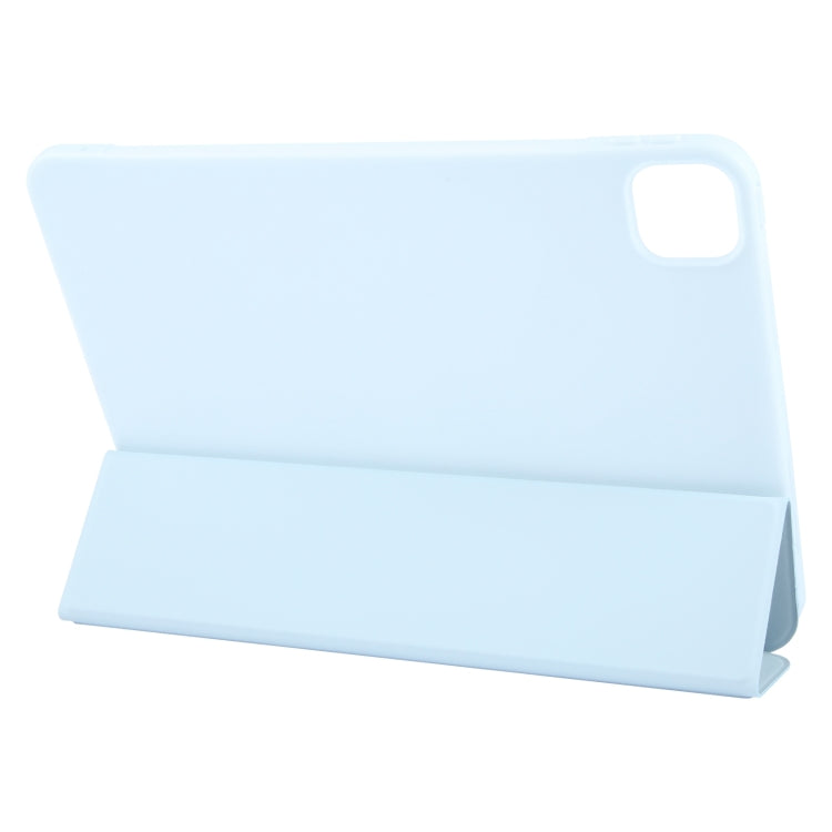 For iPad Pro 13 2024 GEBEI 3-folding Holder Shockproof Flip Leather Tablet Case(Sky Blue) - iPad Pro 13 2024 Cases by GEBEI | Online Shopping South Africa | PMC Jewellery | Buy Now Pay Later Mobicred