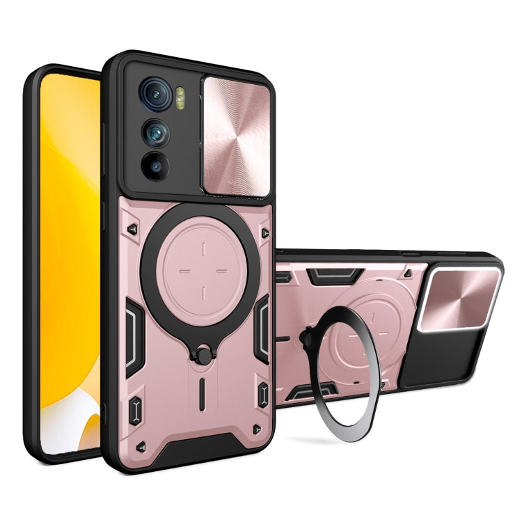For Motorola Edge 30 CD Texture Sliding Camshield Magnetic Holder Phone Case(Pink) - free shipping - PMC TechLife - Order now!