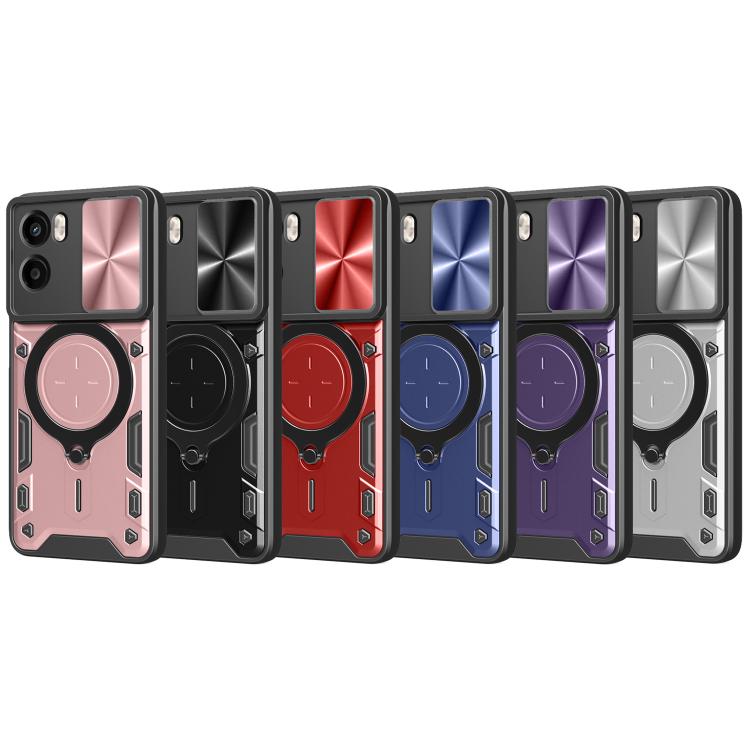 For Motorola Moto G05 CD Texture Sliding Camshield Magnetic Holder Phone Case(Blue) - free shipping - PMC TechLife - Order now!