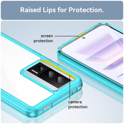 For Xiaomi Poco F5 Pro Colorful Series Acrylic Hybrid TPU Phone Case(Transparent Blue) - Xiaomi Cases by PMC Jewellery | Online Shopping South Africa | PMC Jewellery | Buy Now Pay Later Mobicred