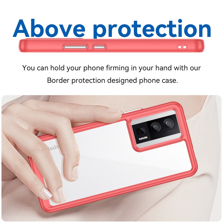 For Xiaomi Poco F5 Pro Colorful Series Acrylic Hybrid TPU Phone Case(Red) - Xiaomi Cases by PMC Jewellery | Online Shopping South Africa | PMC Jewellery | Buy Now Pay Later Mobicred