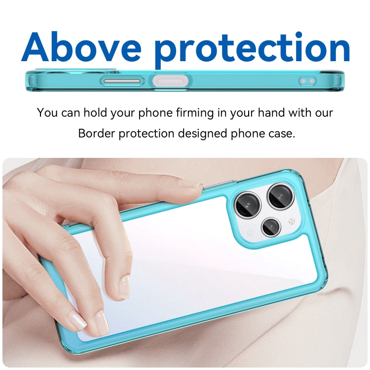 For Xiaomi Poco M6 Pro 5G Colorful Series Acrylic Hybrid TPU Phone Case(Transparent Blue) - Xiaomi Cases by PMC TechLife | Online Shopping South Africa | PMC TechLife | Buy Now Pay Later Mobicred