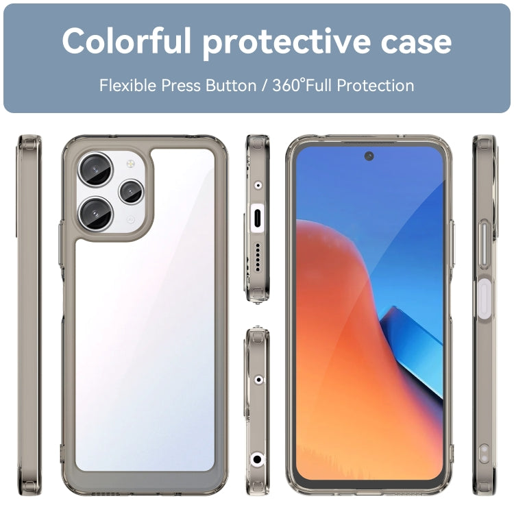 For Xiaomi Poco M6 Pro 5G Colorful Series Acrylic Hybrid TPU Phone Case(Transparent Grey) - Xiaomi Cases by PMC Jewellery | Online Shopping South Africa | PMC Jewellery | Buy Now Pay Later Mobicred