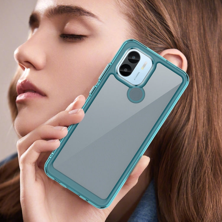 For Xiaomi Poco C50 Colorful Series Acrylic Hybrid TPU Phone Case(Transparent Blue) - Xiaomi Cases by PMC Jewellery | Online Shopping South Africa | PMC Jewellery | Buy Now Pay Later Mobicred