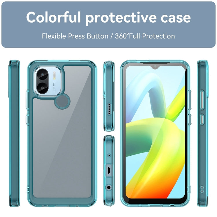 For Xiaomi Poco C51 Colorful Series Acrylic Hybrid TPU Phone Case(Transparent Blue) - Xiaomi Cases by PMC Jewellery | Online Shopping South Africa | PMC Jewellery | Buy Now Pay Later Mobicred