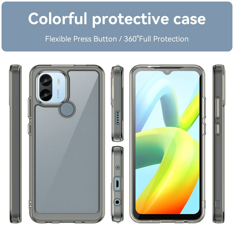 For Xiaomi Poco C51 Colorful Series Acrylic Hybrid TPU Phone Case(Transparent Grey) - Xiaomi Cases by PMC Jewellery | Online Shopping South Africa | PMC Jewellery | Buy Now Pay Later Mobicred