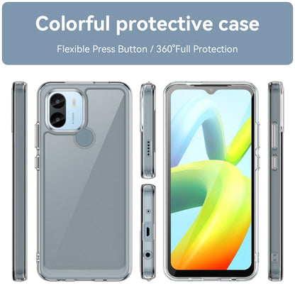 For Xiaomi Redmi A1+ Colorful Series Acrylic Hybrid TPU Phone Case(Transparent) - Xiaomi Cases by PMC Jewellery | Online Shopping South Africa | PMC Jewellery | Buy Now Pay Later Mobicred