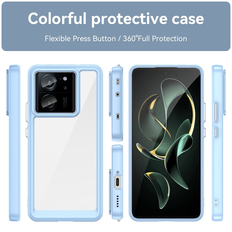 For Xiaomi 13T Colorful Series Acrylic Hybrid TPU Phone Case(Blue) - Xiaomi Cases by PMC Jewellery | Online Shopping South Africa | PMC Jewellery | Buy Now Pay Later Mobicred