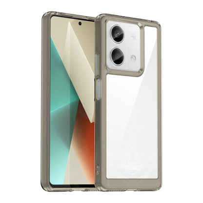 For Xiaomi Redmi Note 13 5G Colorful Series Acrylic Hybrid TPU Phone Case(Transparent Grey) - Note 13 Cases by PMC Jewellery | Online Shopping South Africa | PMC Jewellery | Buy Now Pay Later Mobicred